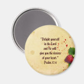 Scripture Psalm 37 Magnet (Vorderseite/Rückseite)