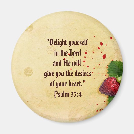 Scripture Psalm 37 Magnet (Vorne)