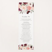 Scripture Psalm 91 Burgund Blush Floral Yoga Mat Yogamatte (Vorderseite)