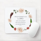 Scripture, Psalm 9, All Your Wonderful Deeds LORD Mousepad (Mit Mouse)