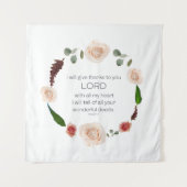 Scripture, Psalm 9, All Your Wonderful Deeds LORD Wandteppich (Vorderseite)