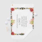 Scripture Psalm 9, Floral Golfhandtuch (Insitu)