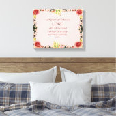Scripture Psalm 9, Floral Leinwanddruck (Insitu (Schlafzimmer))