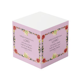 Scripture Psalm 9, Floral Würfel