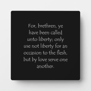 Scripture Quote Galatians 5 13 Fotoplatte