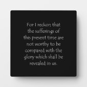Scripture Quote Romans 8 18 Fotoplatte (Vorderseite)
