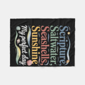 Scripture Saltwater Seashells Sunshine Mein Perfek Fleecedecke (Vorderseite (Horizontal))