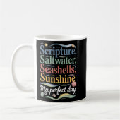 Scripture Saltwater Seashells Sunshine Mein Perfek Kaffeetasse (Links)