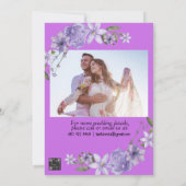 Scripture Save the Date Card Ich habe Lila gefunde (Rückseite)