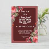 Scripture Save the Date Card Ich habe Red gefunden (Stehend Vorderseite)