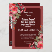 Scripture Save the Date Card Ich habe Red gefunden (Vorne/Hinten)