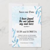 Scripture Save the Date Karte Ich habe White gefun (Vorderseite)