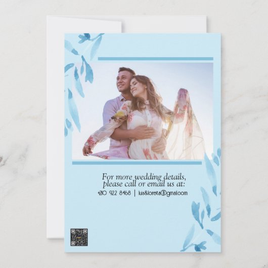 Scripture Save the Date Karte Ich habe White gefun (Rückseite)