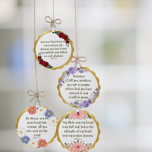 Scripture-Speicherverse Ornament Karte