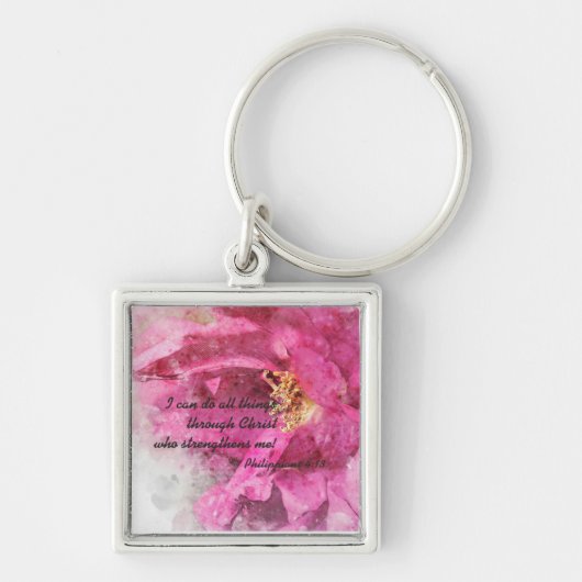 Scripture Square Schlüsselanhänger Ich kann alles (Vorne)