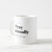 Scripture Verse 1 Thessalonians 5:16-18 Mug Kaffeetasse (Vorderseite Links)