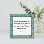 Scripture verse Numbers 6:24-26 Karte (Stehend Vorderseite)