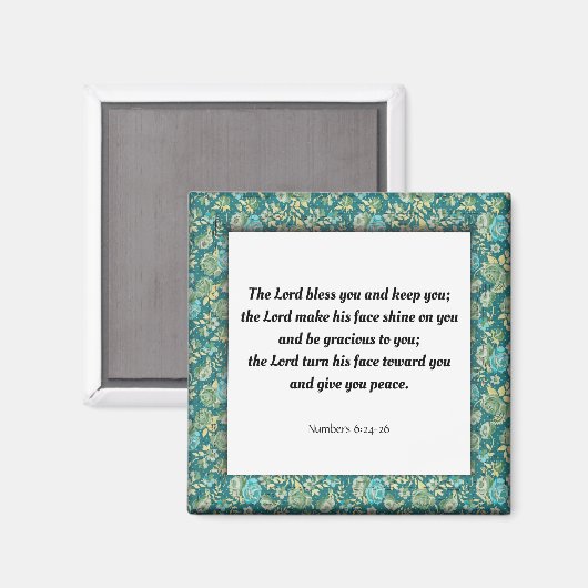 Scripture verse Numbers 6:24-26 Magnet (Vorderseite/Rückseite)