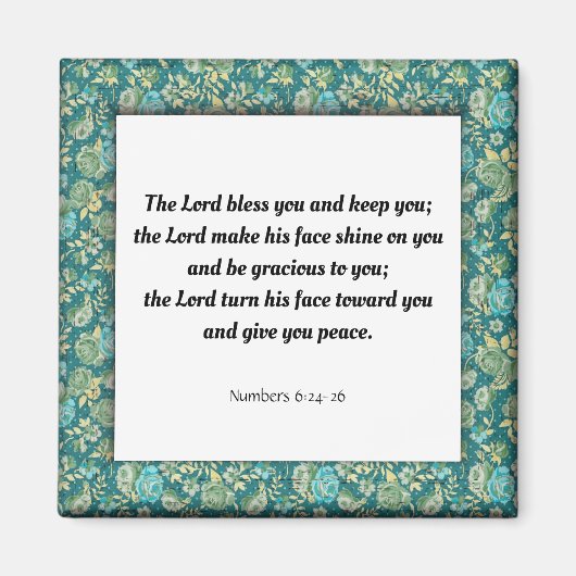Scripture verse Numbers 6:24-26 Magnet (Vorne)