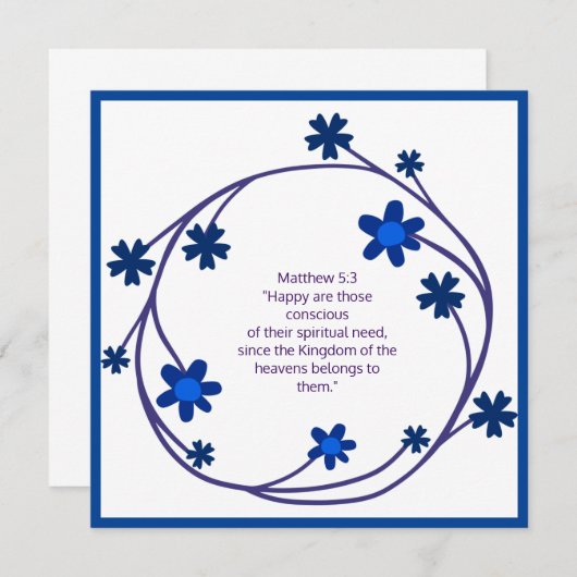 Scripture Verse Spirituelle Message Kingdom (Vorne/Hinten)