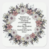 Scripture Verse Spirituelle Message Kingdom Quadratischer Aufkleber (Vorderseite)