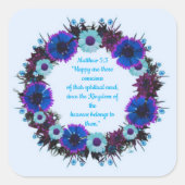 Scripture Verse Spirituelle Message Kingdom Quadratischer Aufkleber (Vorderseite)