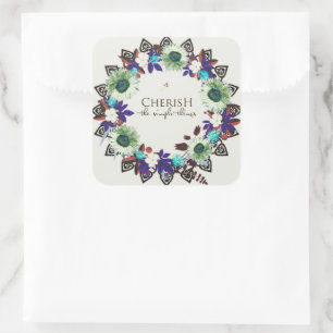 Scripture Verse Spirituelle Message Kingdom Quadratischer Aufkleber