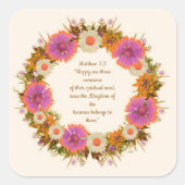 Scripture Verse Spirituelle Message Kingdom Quadratischer Aufkleber (Vorderseite)