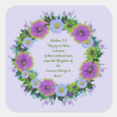 Scripture Verse Spirituelle Message Kingdom Sticke Quadratischer Aufkleber (Vorderseite)