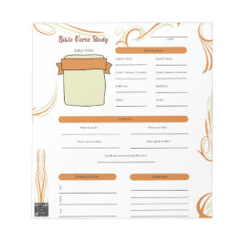 Scripture Verse Studie Notepad White Notizblock