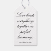 Scripture Wedding Centerpiece, Bridal Shower Decor Geschenkanhänger (Vorderseite)