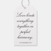 Scripture Wedding Centerpiece, Bridal Shower Decor Geschenkanhänger (Rückseite)