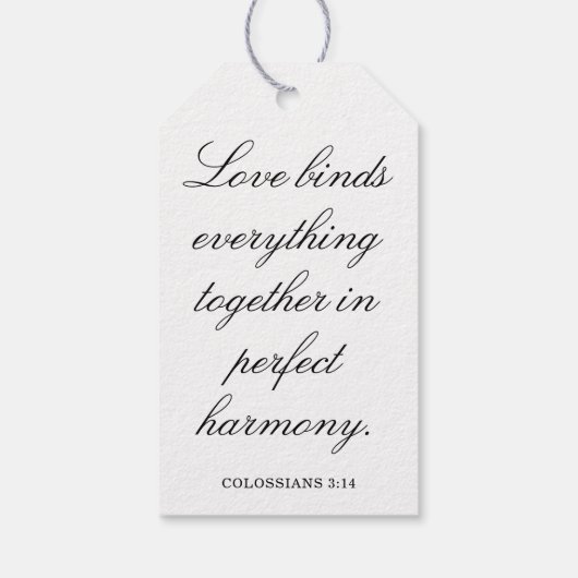 Scripture Wedding Centerpiece, Bridal Shower Decor Geschenkanhänger (Rückseite)