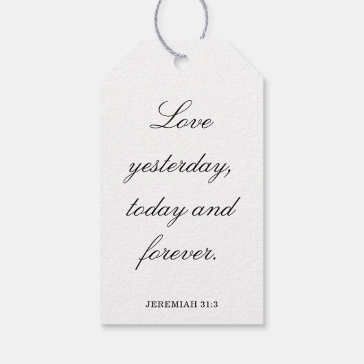 Scripture Wedding Centerpiece, Bridal Shower Decor Geschenkanhänger (Rückseite)