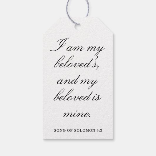 Scripture Wedding Centerpiece, Bridal Shower Decor Geschenkanhänger (Rückseite)