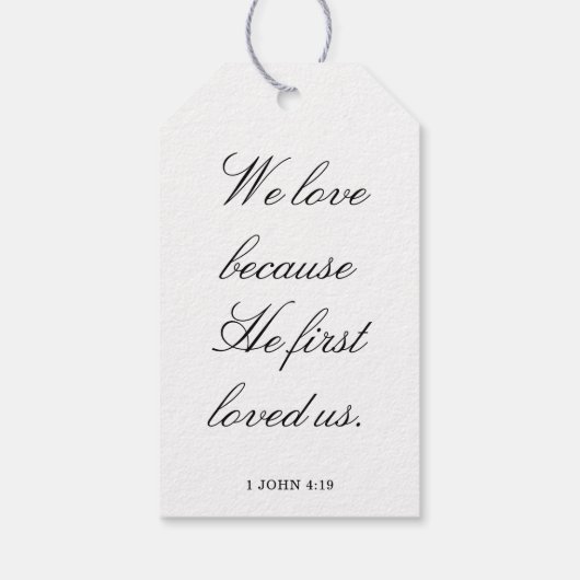 Scripture Wedding Centerpiece, Bridal Shower Decor Geschenkanhänger (Rückseite)