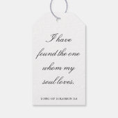 Scripture Wedding Centerpiece, Bridal Shower Decor Geschenkanhänger (Rückseite)