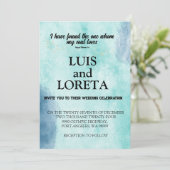 Scripture Wedding Einladungskarte, die ich gefunde Einladung (Stehend Vorderseite)