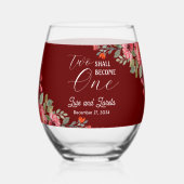 Scripture Wedding Glasses Weinglas Ohne Stiel (Vorderseite)