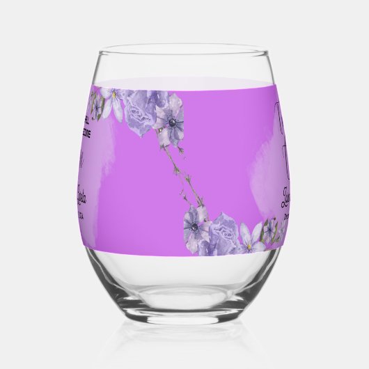 Scripture Wedding Glasses Weinglas Ohne Stiel (Rechts)