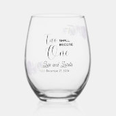 Scripture Wedding Glasses Weinglas Ohne Stiel (Vorderseite)