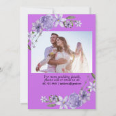 Scripture Wedding Invitation Card I fand Lila Einladung (Rückseite)