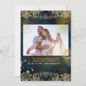 Scripture Wedding Invitation Card I found Blue Einladung (Rückseite)