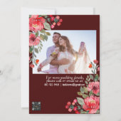 Scripture Wedding Invitation Card I found Red Einladung (Rückseite)