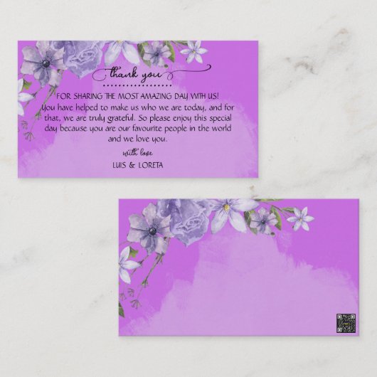 Scripture Wedding-Platzkarte Platzkarte (Vorne/Hinten)