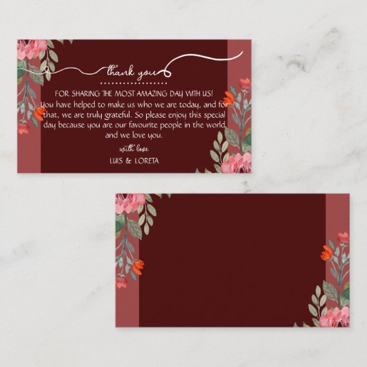 Scripture Wedding-Platzkarte Platzkarte (Vorne/Hinten)