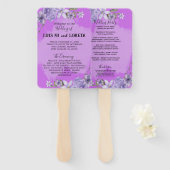 Scripture Wedding Program Hand Fan Fächer (Vorne und Hinten)