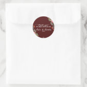 Scripture Wedding Vielen Dank Runder Aufkleber (Tasche)