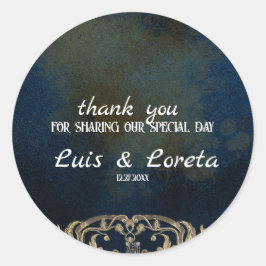 Scripture Wedding Vielen Dank Runder Aufkleber