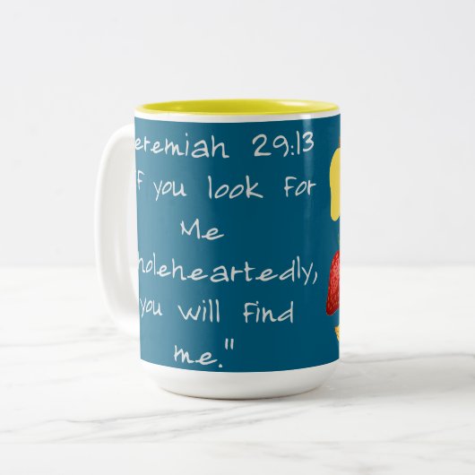Scripture Zweifarbige Tasse (Vorderseite Links)